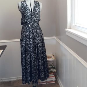 Vintage pleated midi dress